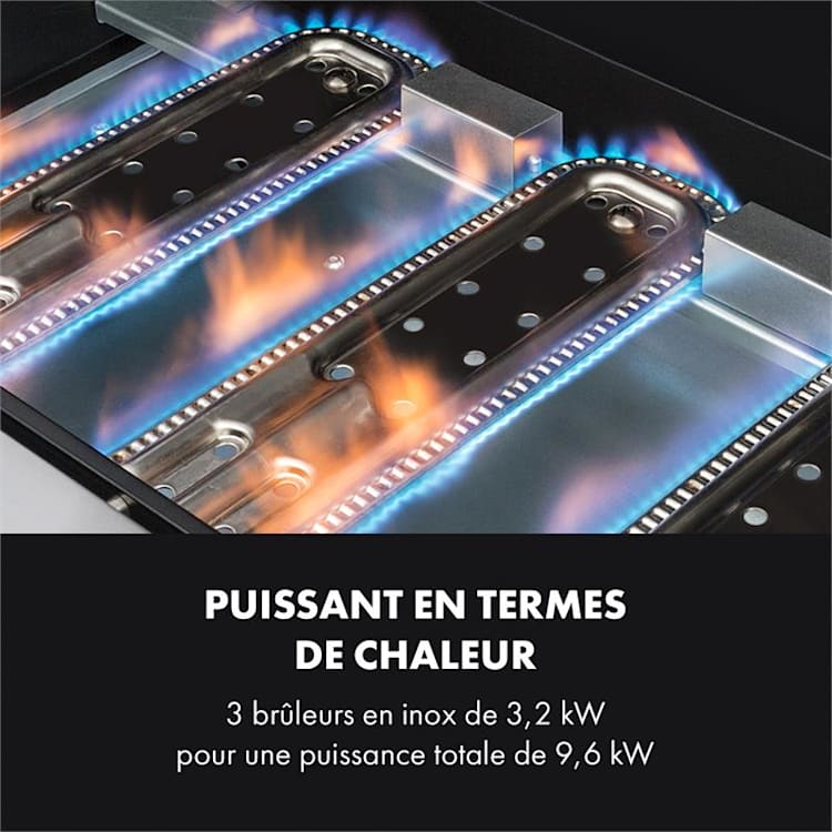Tomahawk 3.0 T barbecue à gaz 3 x brûleurs 3,2 kW grille de cuisson 53 3 brûleurs
