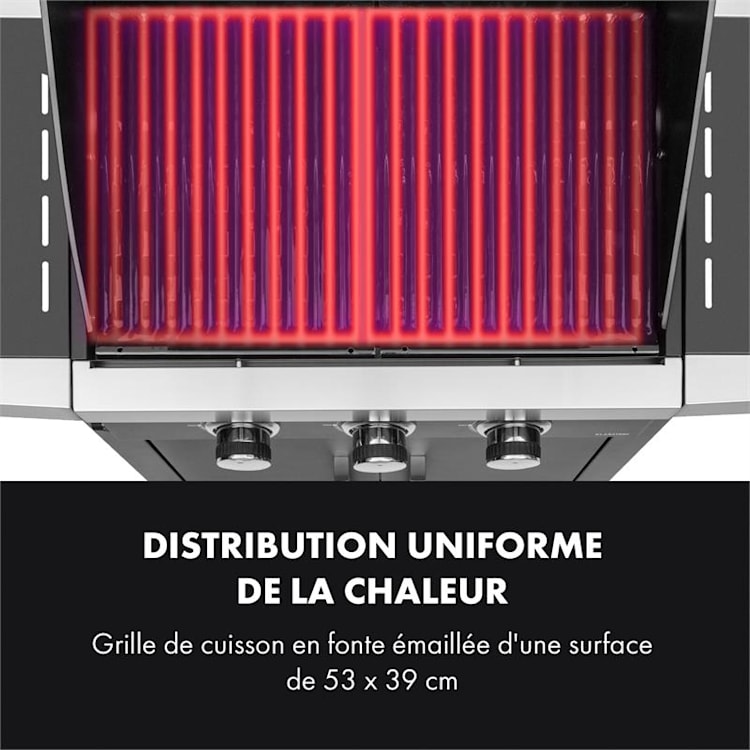 Tomahawk 3.0 T barbecue à gaz 3 x brûleurs 3,2 kW grille de cuisson 53 3 brûleurs