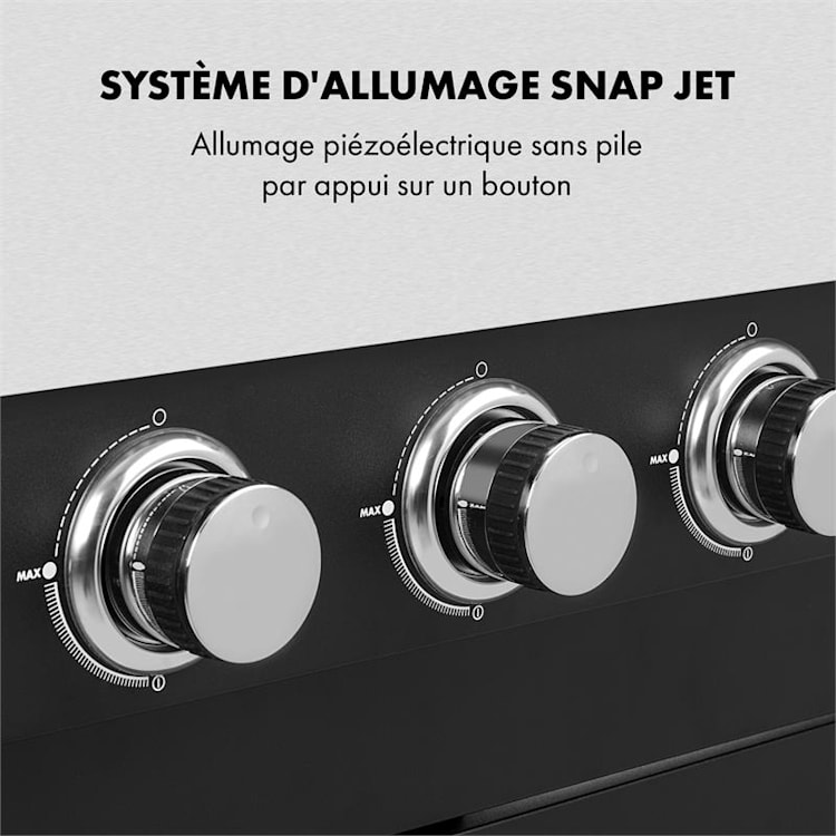 Tomahawk 4.0 T Barbecue à gaz 4 brûleurs 3,2 kW grille de cuisson 63cm 4 brûleurs