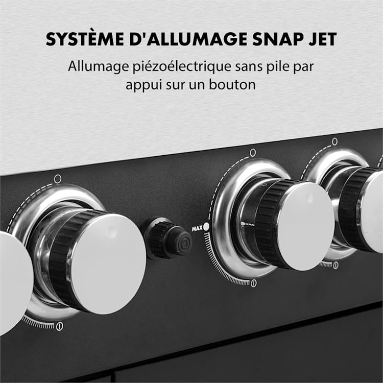 Tomahawk 4.2 SBG Barbecue à gaz 6 brûleurs 3,2 kW grille de cuisson 64 6 brûleurs