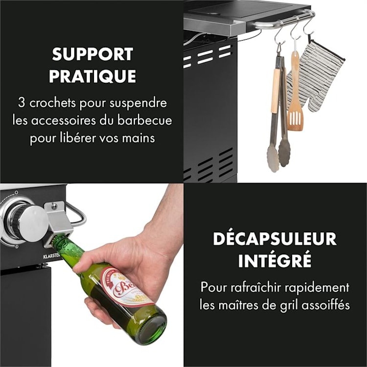 Tomahawk 4.2 SBG Barbecue à gaz 6 brûleurs 3,2 kW grille de cuisson 64 6 brûleurs
