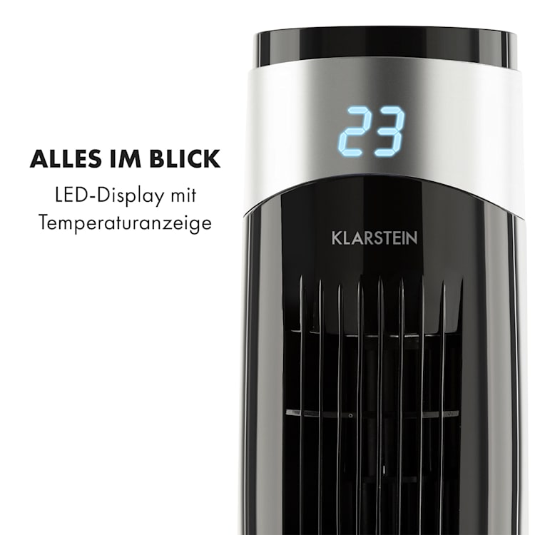 Storm Tower Ventilator | 3 Windarten | 55 Watt | 6 Geschwindigkeiten | Fernbedienung Schwarz