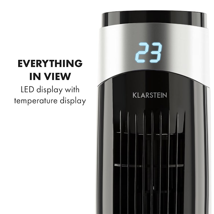 Storm Tower Fan 3 Wind Types 55 W 6 Speeds Black Black