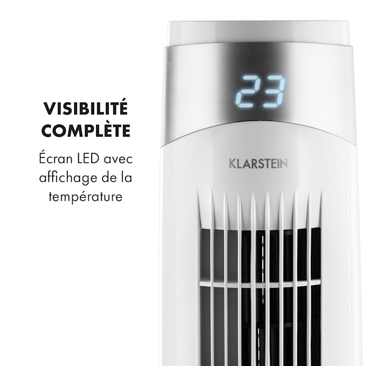 Storm Tower ventilateur 3 types de vent 55 W 6 vitesses blanc Blanc