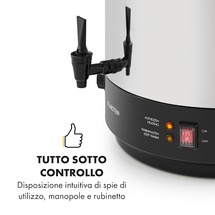 KonfiStar 50 Pastorizzatore Distributore Bevande 50L 110°C 120min Inox 50 Ltr