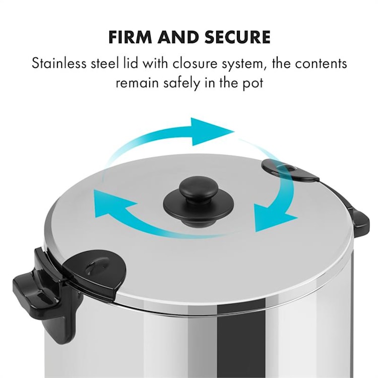 KonfiStar 50, Fierbator și aparat de conservare, distribuitor de băuturi fierbinți, 50 l, 110 ° C, 120 min, oțel inoxidabil 50 Ltr