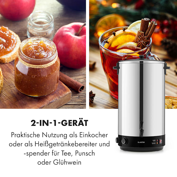 KonfiStar 60 Einkochautomat Getränkespender 2500W 60L 110°C 120min Edelstahl 60 Ltr