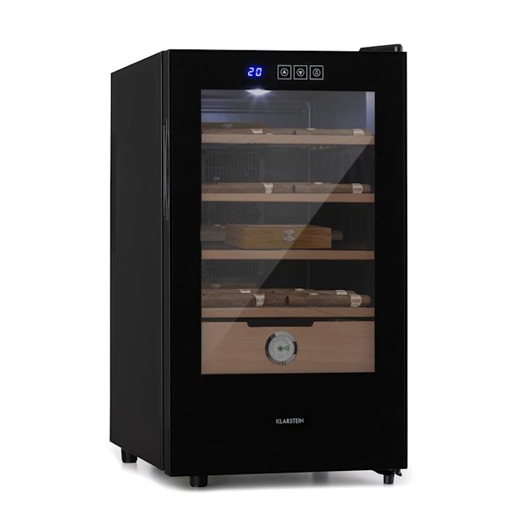 El Presidente 48 Cigar Humidor 48L 4 Drawers Cedar Wood Black