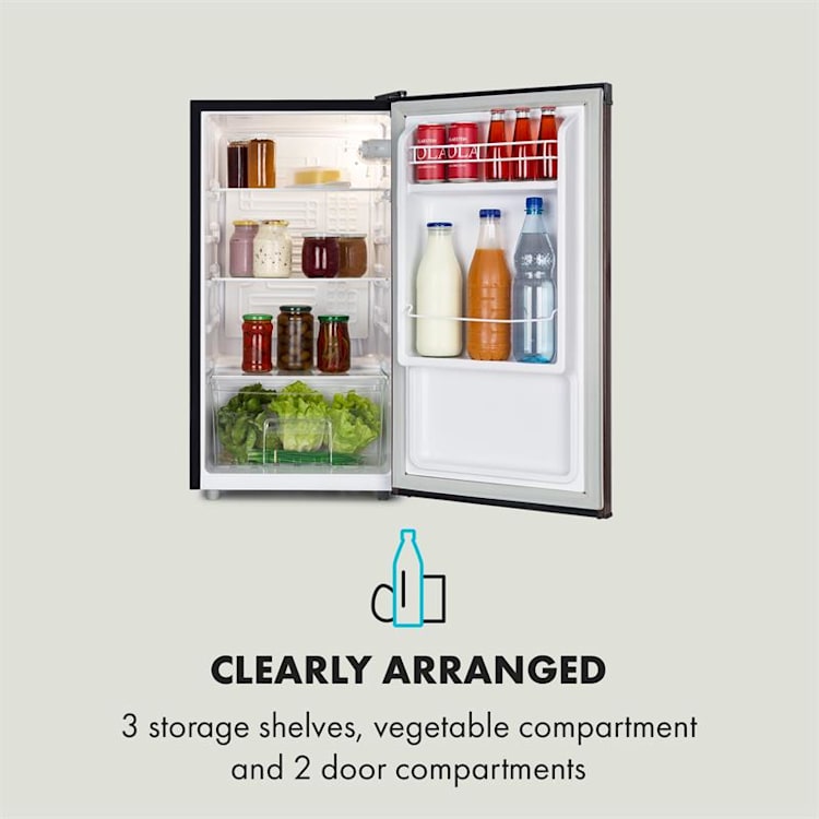 Feldberg Refrigerator A + 90 Litres MirageCool Concept Wood Design Black