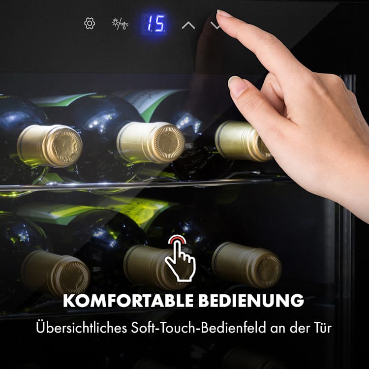 Shiraz 16 Uno Weinkühlschrank 42l Touch-Bedienfeld 131W 5-18°C 42 Liter/16 Flaschen