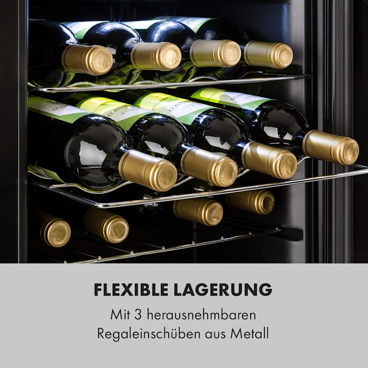 Shiraz 16 Uno Weinkühlschrank 42l Touch-Bedienfeld 131W 5-18°C 42 Liter/16 Flaschen