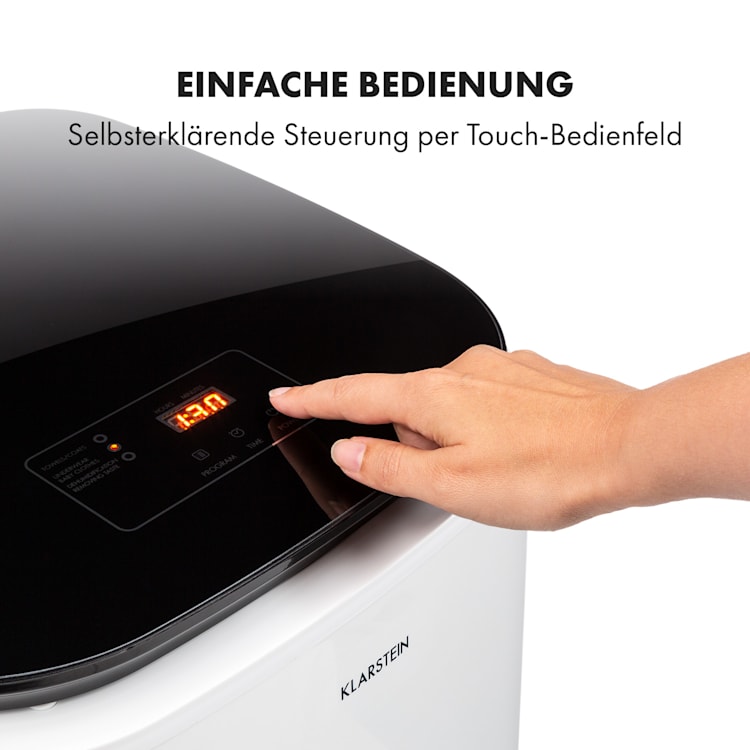 Zap Dry Wäschetrockner 820W 50l Touch-Bedienfeld LED-Anzeige weiß/schwarz Weiß