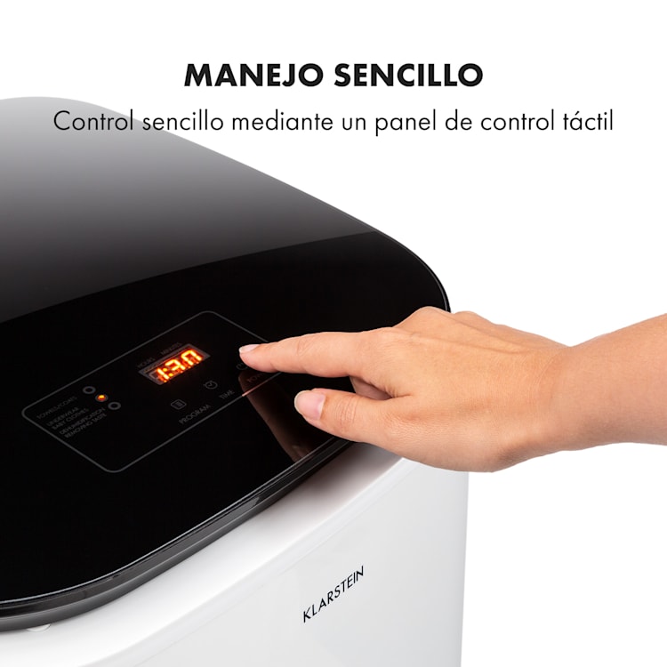 Zap Dry Secadora de ropa 820W 50l Panel de control táctil Pantalla led Blanca/Negra Blanco