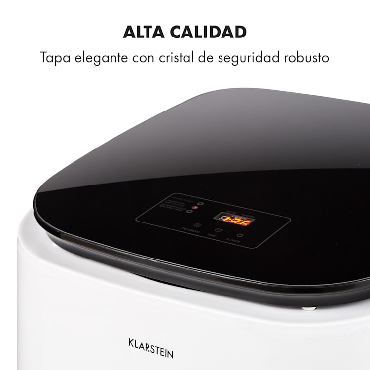 Zap Dry Secadora de ropa 820W 50l Panel de control táctil Pantalla led Blanca/Negra Blanco