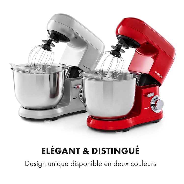 Bella Robusta Metal Robot de cuisine multifonction bol 5,5L 1200W - ro Rouge