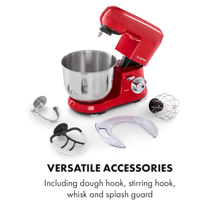 Bella Robusta Metal food processor 1200 W 6 Levels 5.5 Litre Red