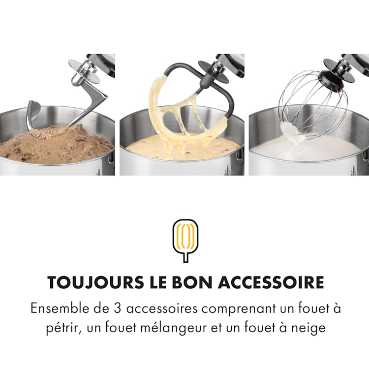 Bella Robusta Metal Robot de cuisine multifonction bol 5,5L 1200W - gr Gris