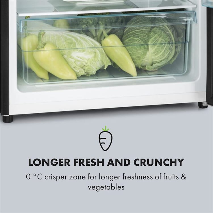 BigBoy koelkast 323l crispvak 6 schappen energieklasse A+ zwart 323 ltr