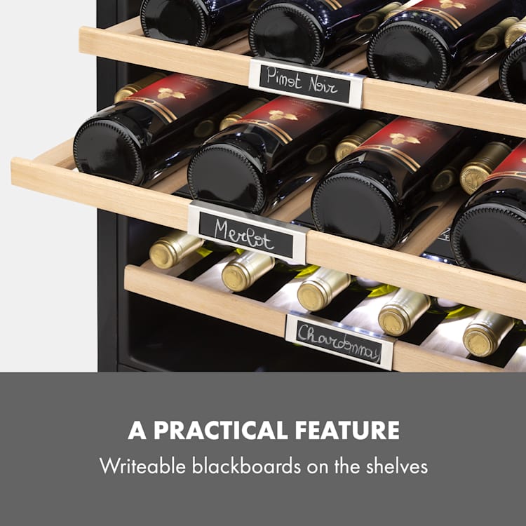 Vinsider 36 wine fridge 2 cooling zones 5-22°C 85l stainless steel 36 bottles | Silver