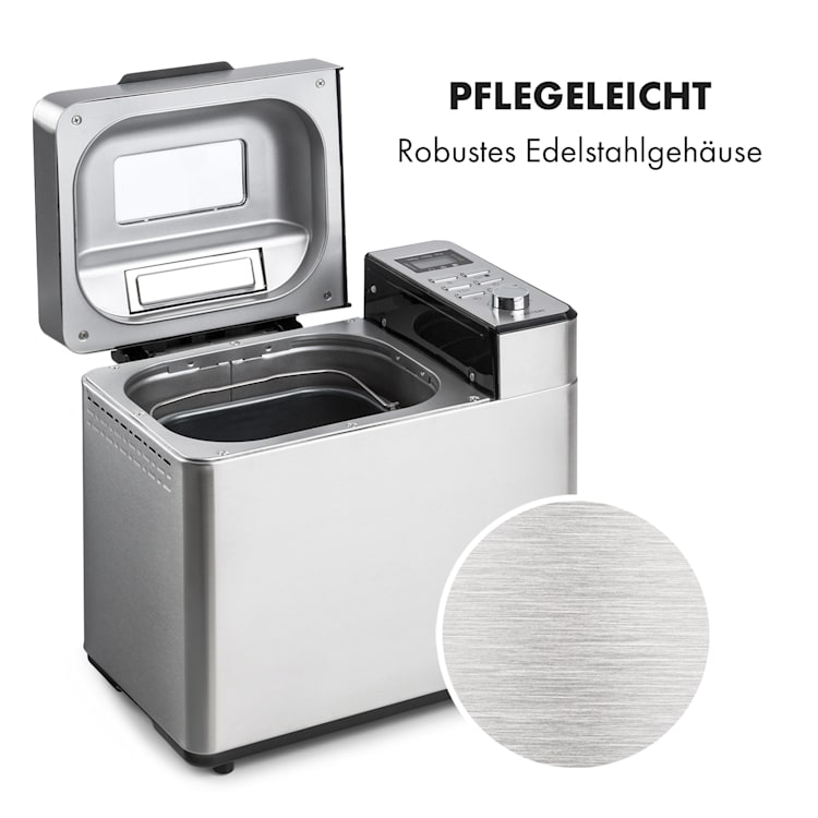 Brotilde Family Brotbackautomat 14 Programme LCD-Display Edelstahl