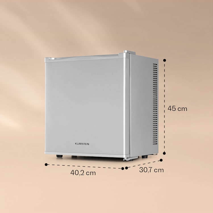 Secret Cool Mini-Kühlschrank Mini-Bar 13l 22dB 2 Etagen Silber
