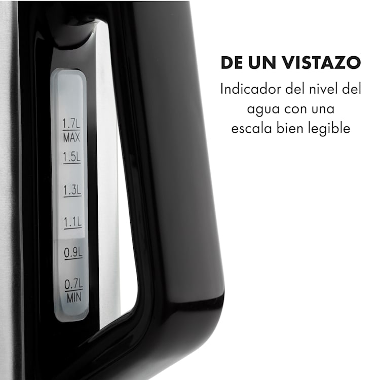 Arabica Hervidor de agua 2200W 1,7l máx. Acero inoxidable
