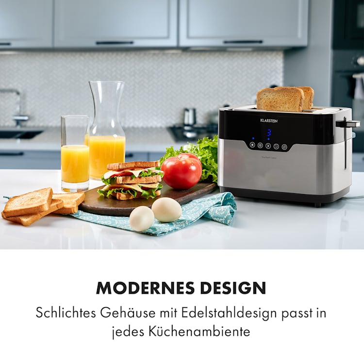 Arabica Toaster 920W LED-Display Touch-Bedienfeld Edelstahl