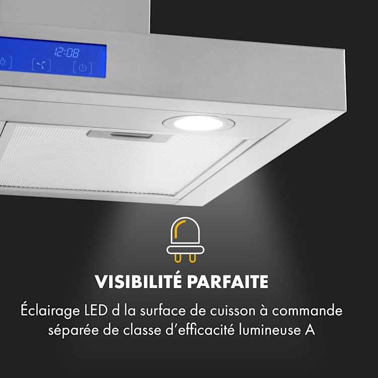 Sabrina Hotte murale aspirante 60cm 575 m3/h Classe A - inox Argent | 60 cm