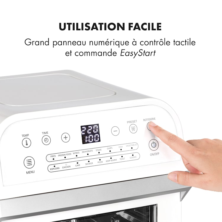 AeroVital Cube Friteuse à air chaud 12L 1600W 16 programmes - Blanc Blanc