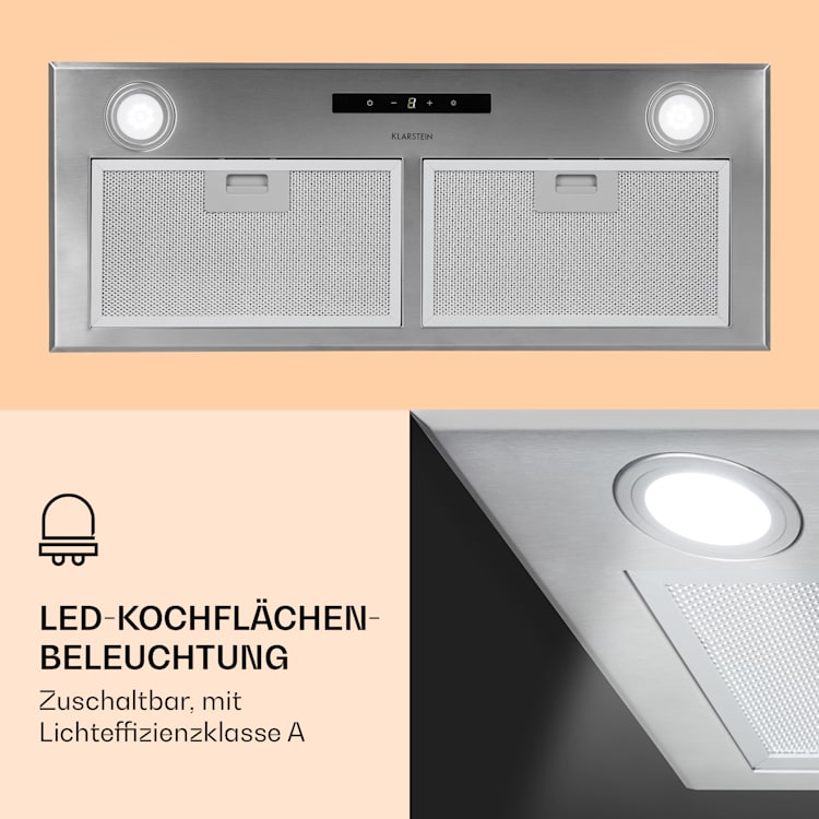 Paolo Dunstabzugshaube Einbau 72 cm EEK: A 593 m³/h 72 cm | Silber