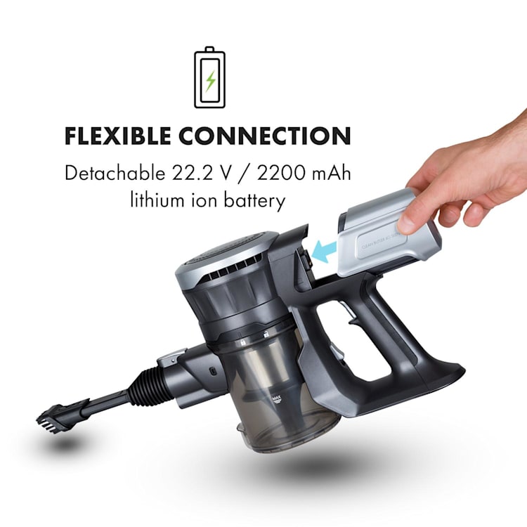 Clean Butler 4G Silent Cordless Vacuum Cleaner 16 kPa 0.8l HEPA10 Black Anthracite / Silver