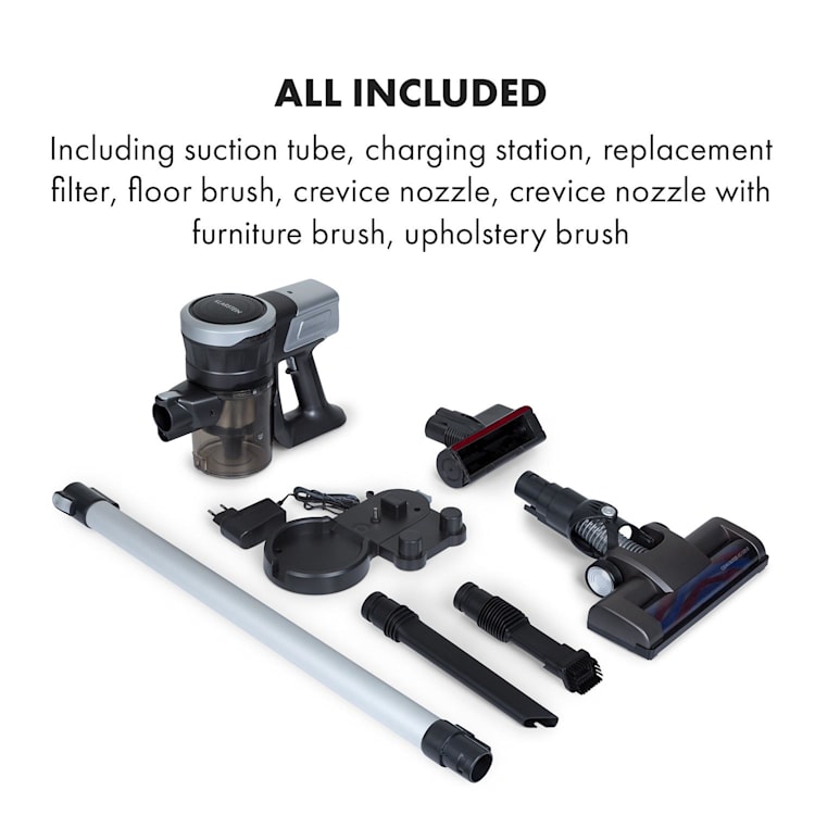 Clean Butler 4G Silent Cordless Vacuum Cleaner 16 kPa 0.8l HEPA10 Black Anthracite / Silver