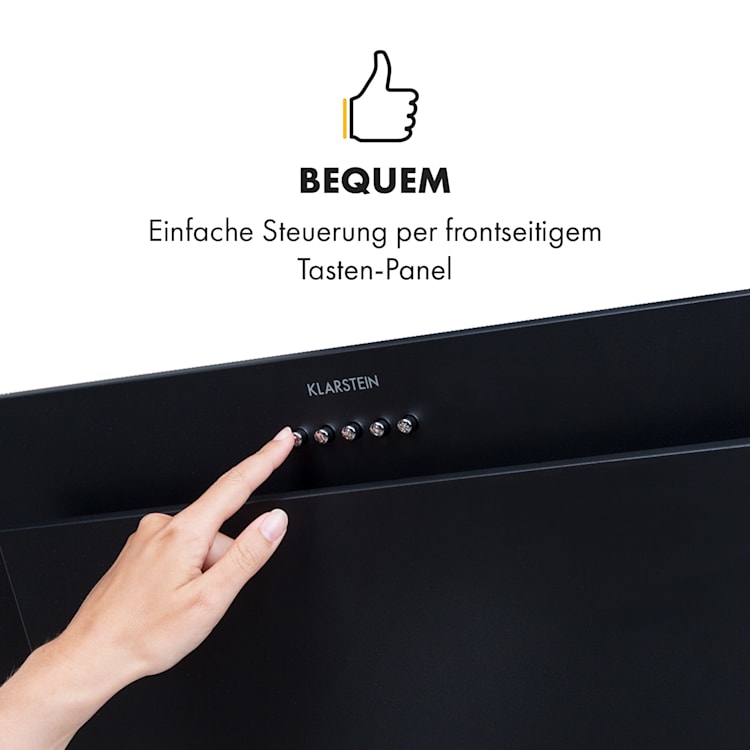 Athena Dunstabzugshaube 60cm Abluft: 350 m³/h LED schwarz 60 cm | Schwarz