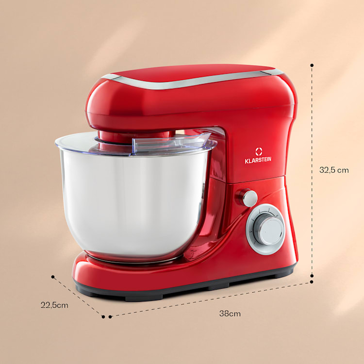 Bella Pico 2G Küchenmaschine 1200W 1,6PS 6 Stufen 5 Liter Rot