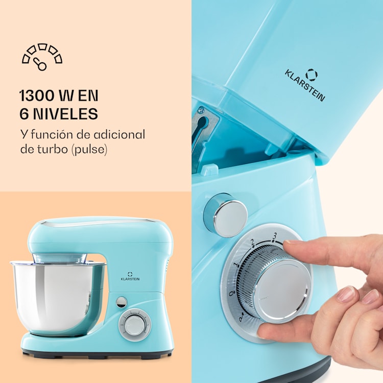 Procesador de alimentos Bella Pico 2G 1200W 1.6 HP 6 Pasos 5 Litros Azul