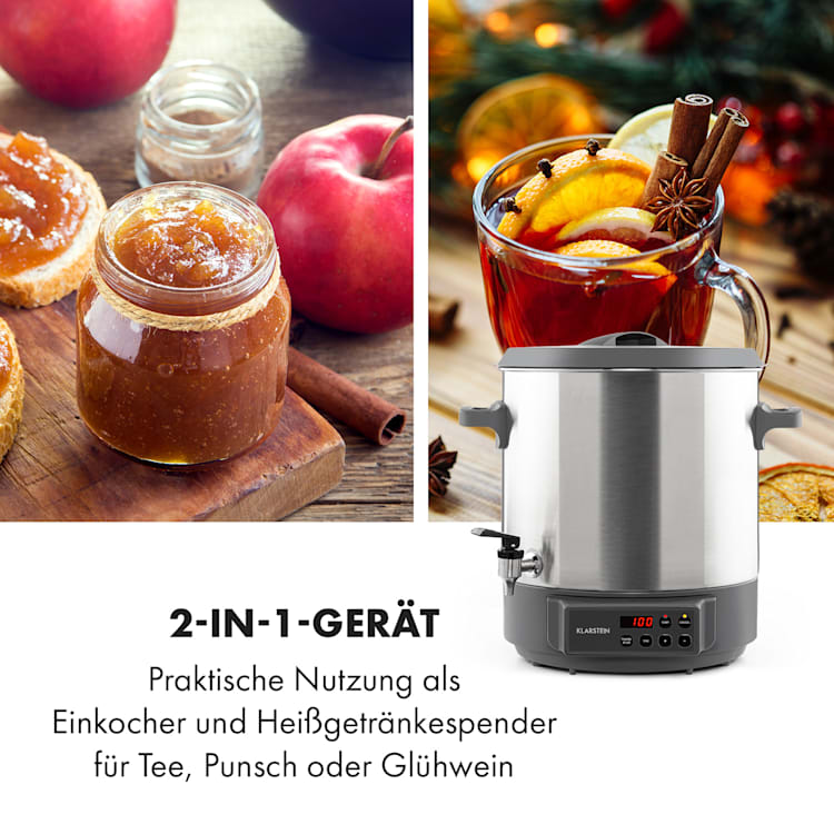 Lady Marmalade Einkochautomat Getränkespender 27L 100°C 12h Edelstahl