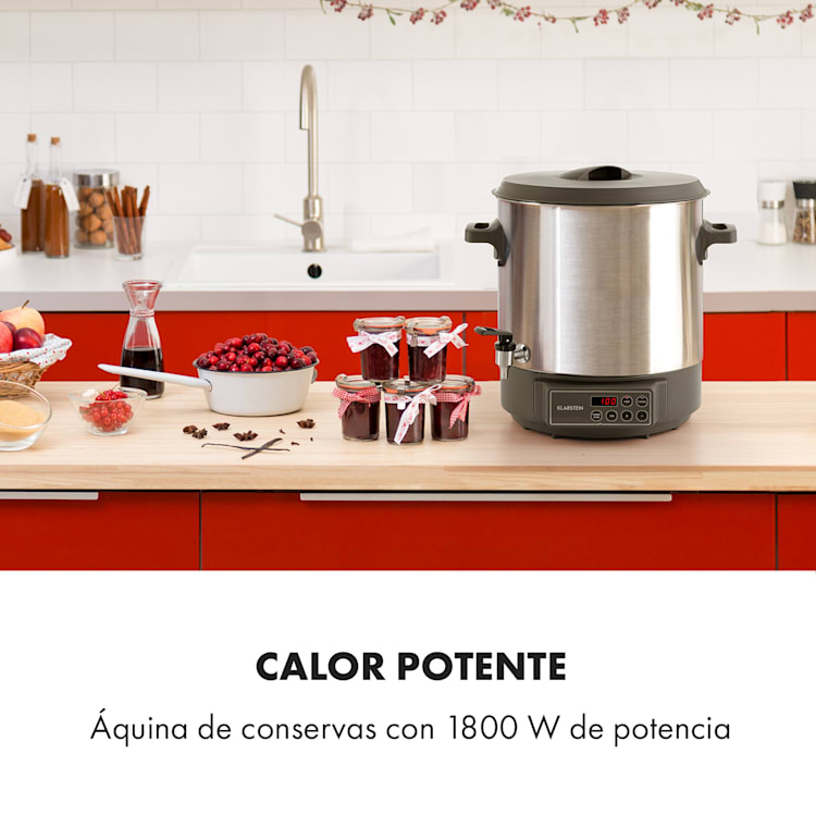 Lady Marmalade Olla pasteurizadora Dispensador de bebidas 27L 100°C 12h Acero inoxidable
