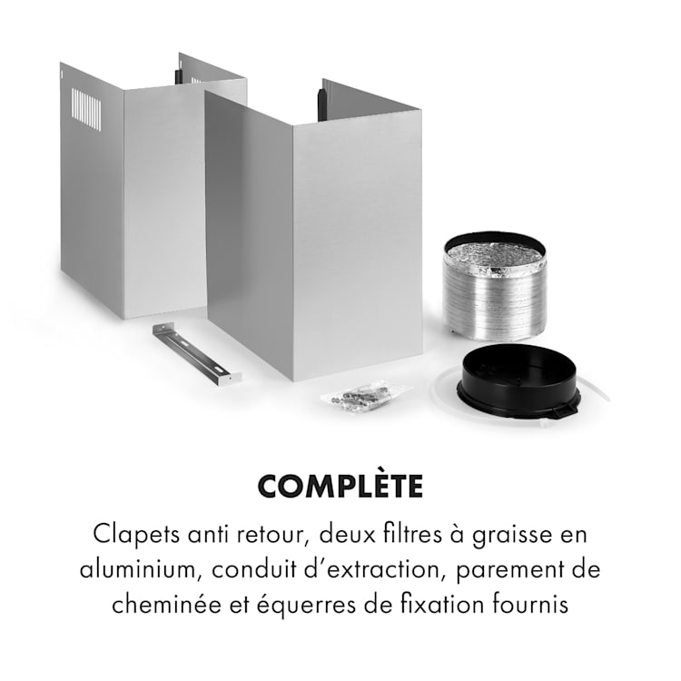 Darya Hotte murale aspirante 90 cm 310 m³ / h classe A - inox argent 90 cm