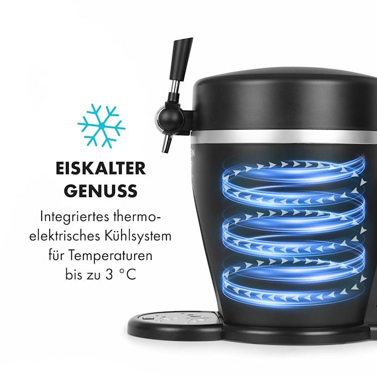Tap2Go mobile 2-in1 Bierzapfanlage mit Getränkekühler 5l/13l schwarz