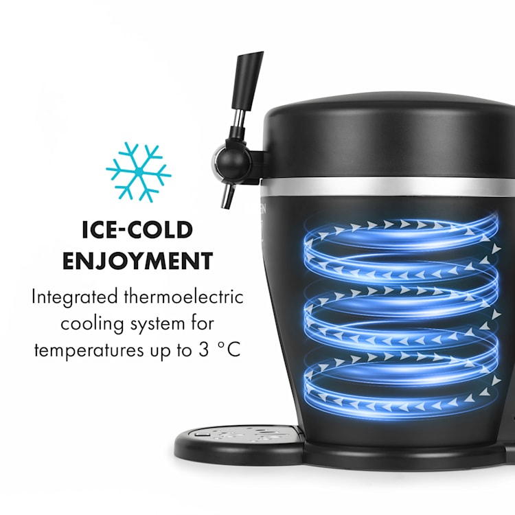 Tap2Go, устройство за подвижно наливане 2 в 1 с охлаждане на напитките, 5 l/13 l, черно