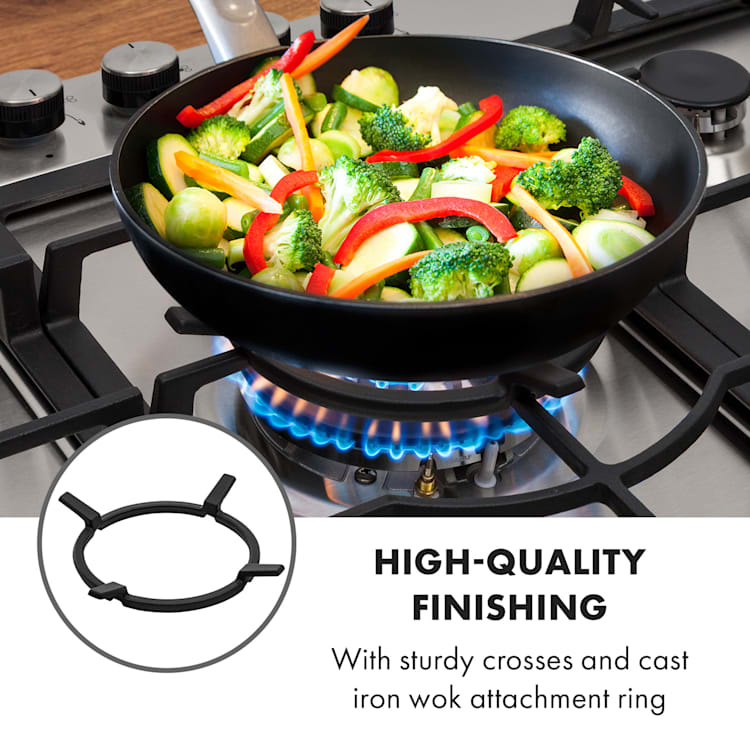 Ignito 5 Zones Gas Hob 5 Flames Sabaf Burner Stainless Steel Silver 5 burners | Silver