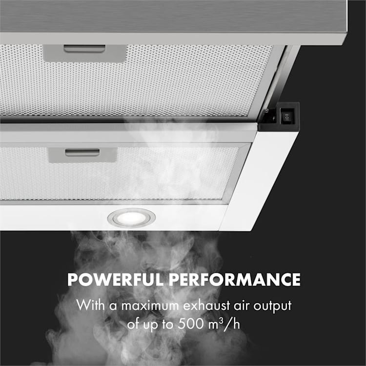 Mariana 90 Flachschirmhaube 500 m³/h Abluft LED weiß 90 cm