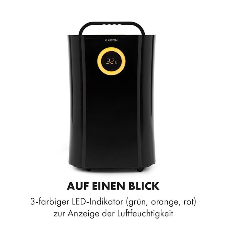 DryFy Pro Connect Luftentfeuchter WiFi Kompression 20l/d 20m² 370W schwarz Schwarz