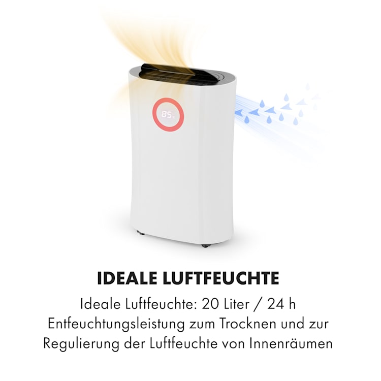 DryFy Pro Connect Luftentfeuchter WiFi Kompression 20l/d 20m² 370W weiß Weiß