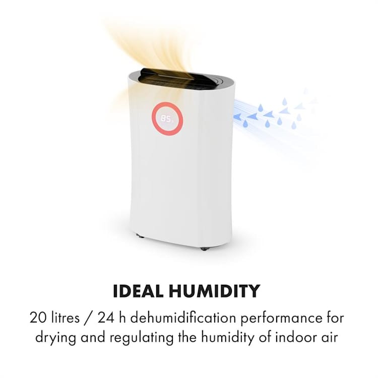 DryFy Pro Connect, razvlažilec zraka, WiFi, kompresija, 20 l/d, 20 m², 370 W, bel Bela