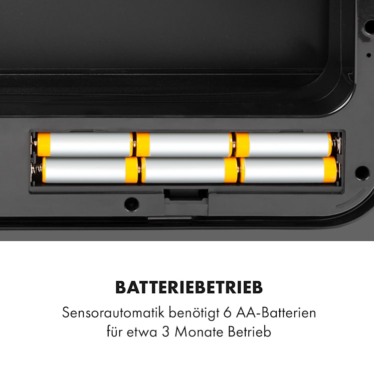 Touchless Müllsammler Sensor 72L 4 Behälter ABS / PP / Edelstahl gebürstet Silber
