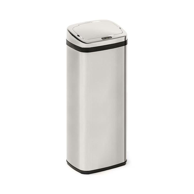 Cleansmann Mülleimer Sensor 50 Liter für Müllbeutel ABS / Edelstahl verchromt 50 Ltr | Silber