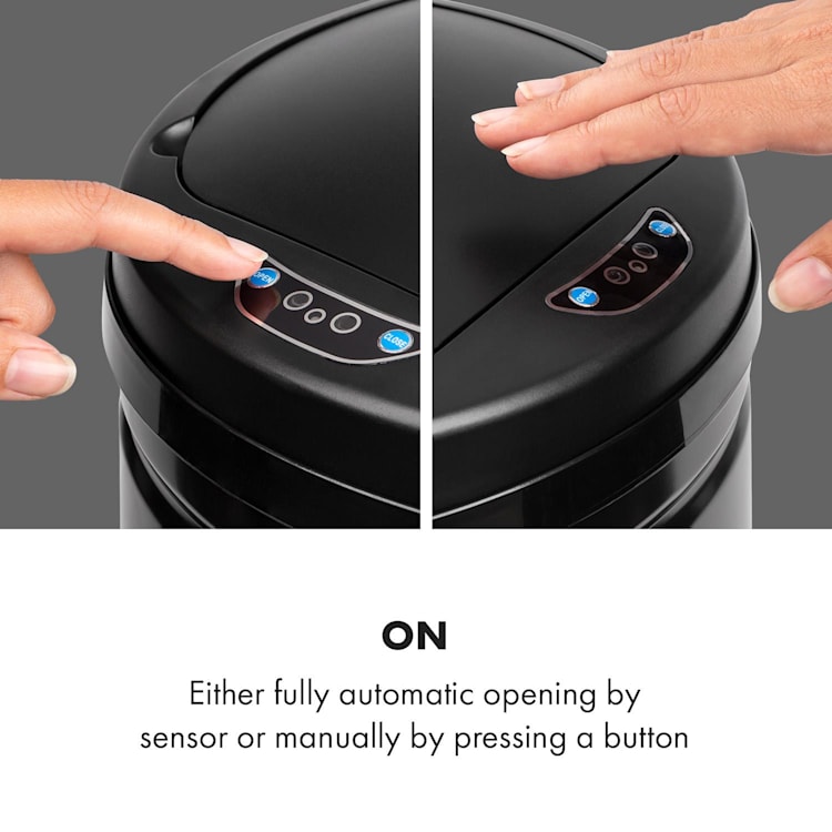 Cleanton, kanta za smeće, senzor, 50 L, vrećice za otpad, ABS, crni Crna