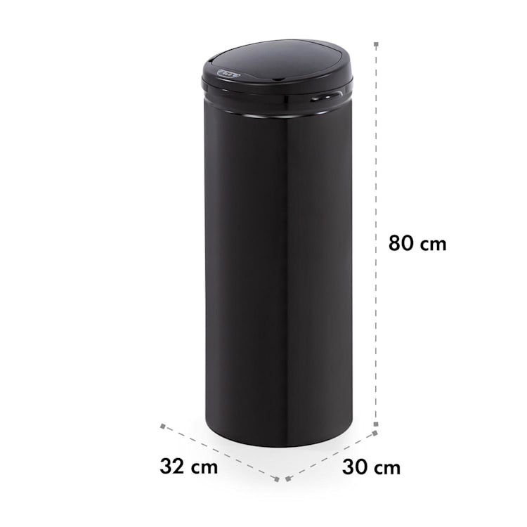 Cleanton, kanta za smeće, senzor, 50 L, vrećice za otpad, ABS, crni Crna