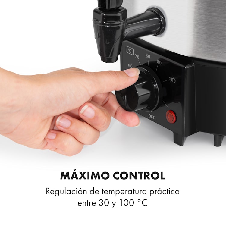 Biggie Eco Olla pasteurizadora y dispensador de bebidas 1000W 30-100°C Grifo 9l
